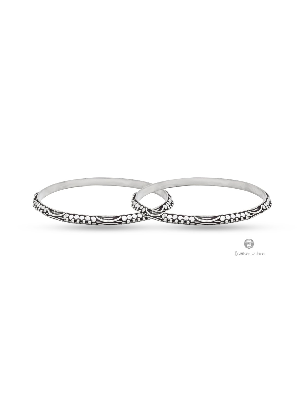 925 OXIDISED SILVER TRADITIONAL STYLE BANGLE FOR WOMEN BHAVA COLLECTION 