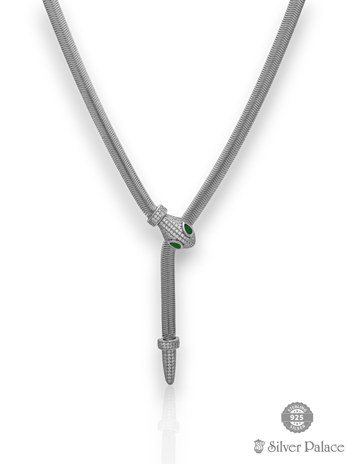92.5 STERLING SILVER SNAKE FACE CHAIN FOR LADIES PUYA COLLECTION 
