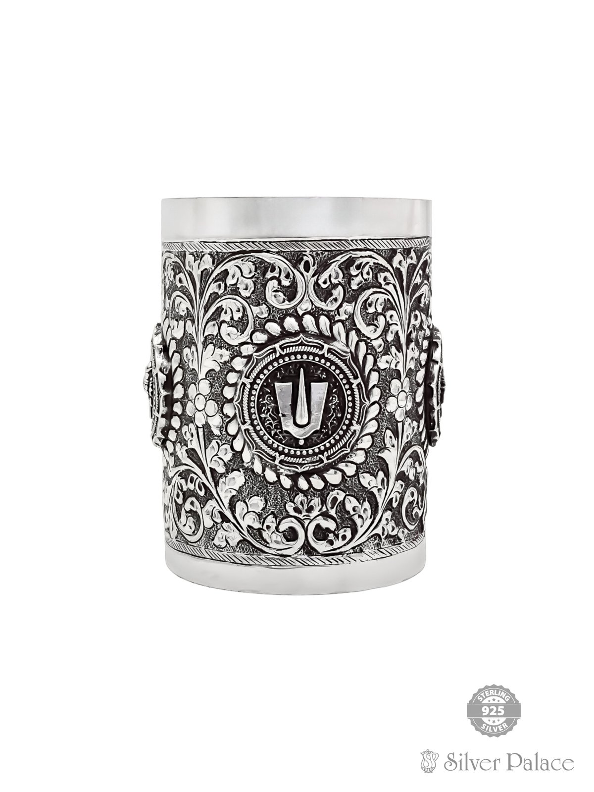 925 OXIDISED SILVER SANGU ,SAKKARAM, NAMAM MOTIF RICE PADI 