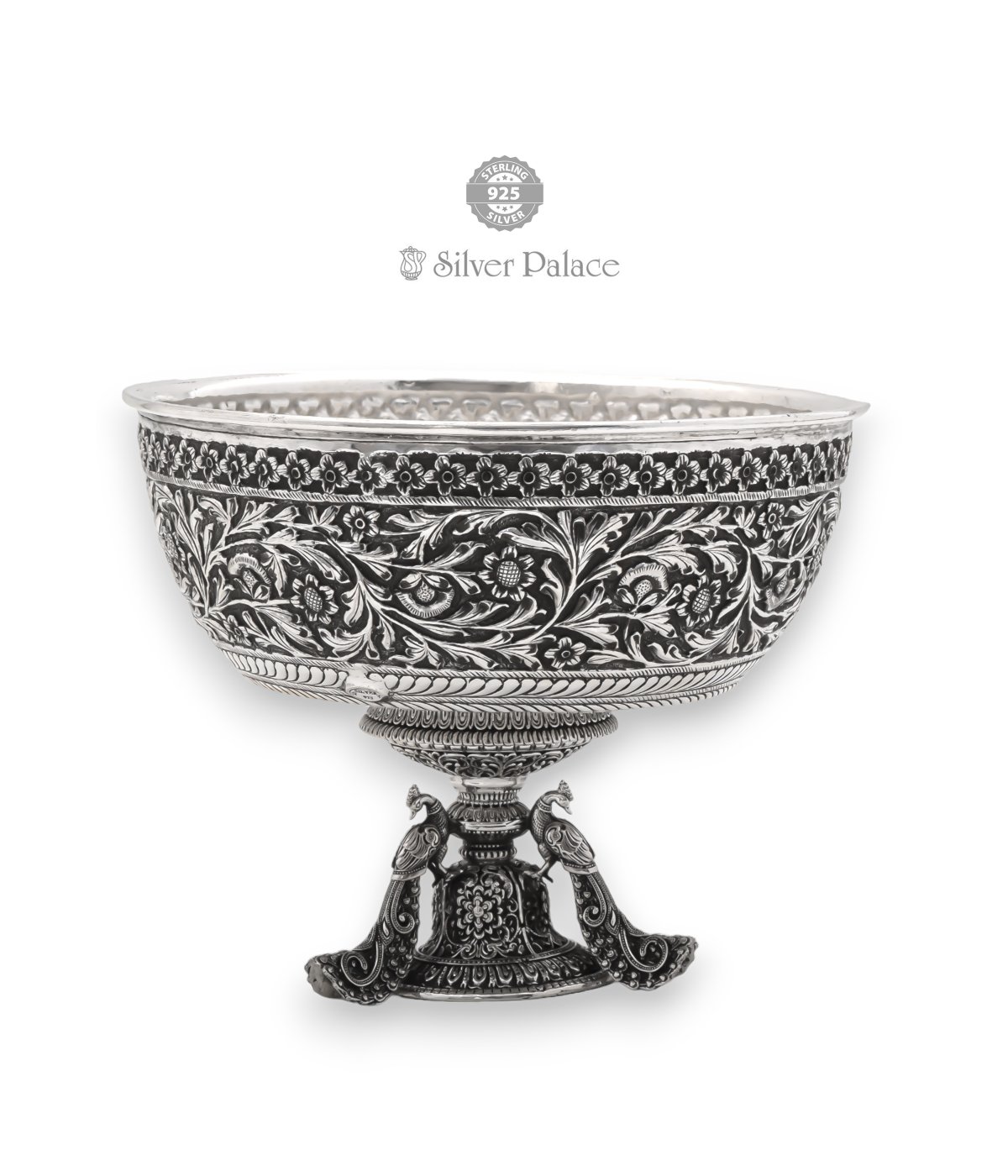  925 PURE SILVER HAND CRAFTED ANTIC SILVER BOWL 