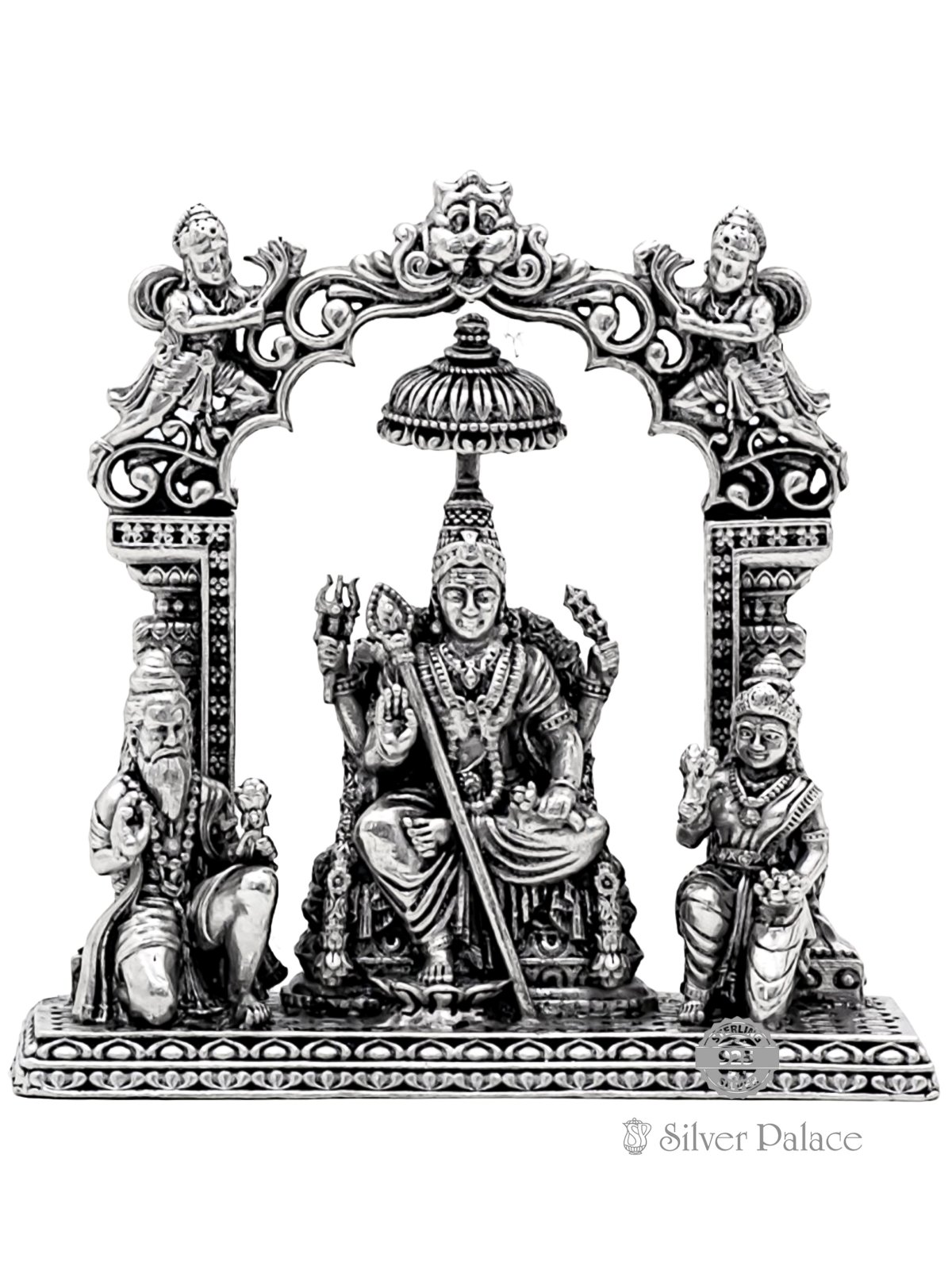 STERLING SILVER LORD THIRUPARANKUNDARAM MURUGAN STATUE ARUPADAIYAAN
